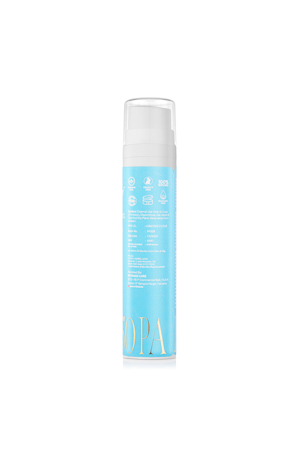 1% Hyaluronic Aqua Sunscreen Gel Broad-Spectrum UVA & UVB Protection SPF 50 PA++++ | Lightweight Aqua Gel