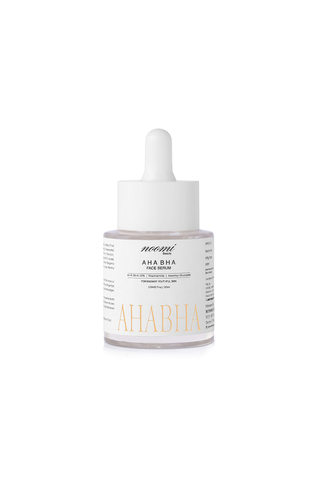 AHA BHA Face Serum (10%) With Niacinamide & Ascorbyl Glucoside