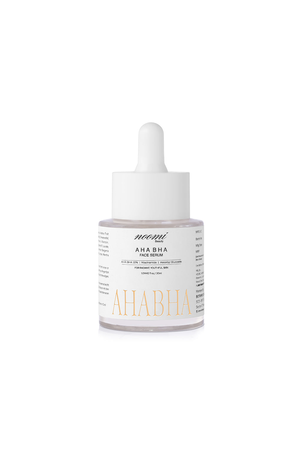 AHA BHA Face Serum (10%) With Niacinamide & Ascorbyl Glucoside