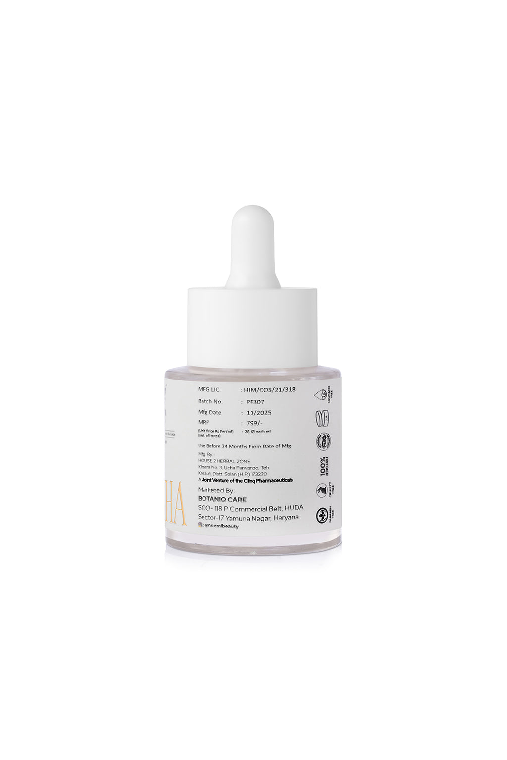 AHA BHA Face Serum (10%) With Niacinamide & Ascorbyl Glucoside