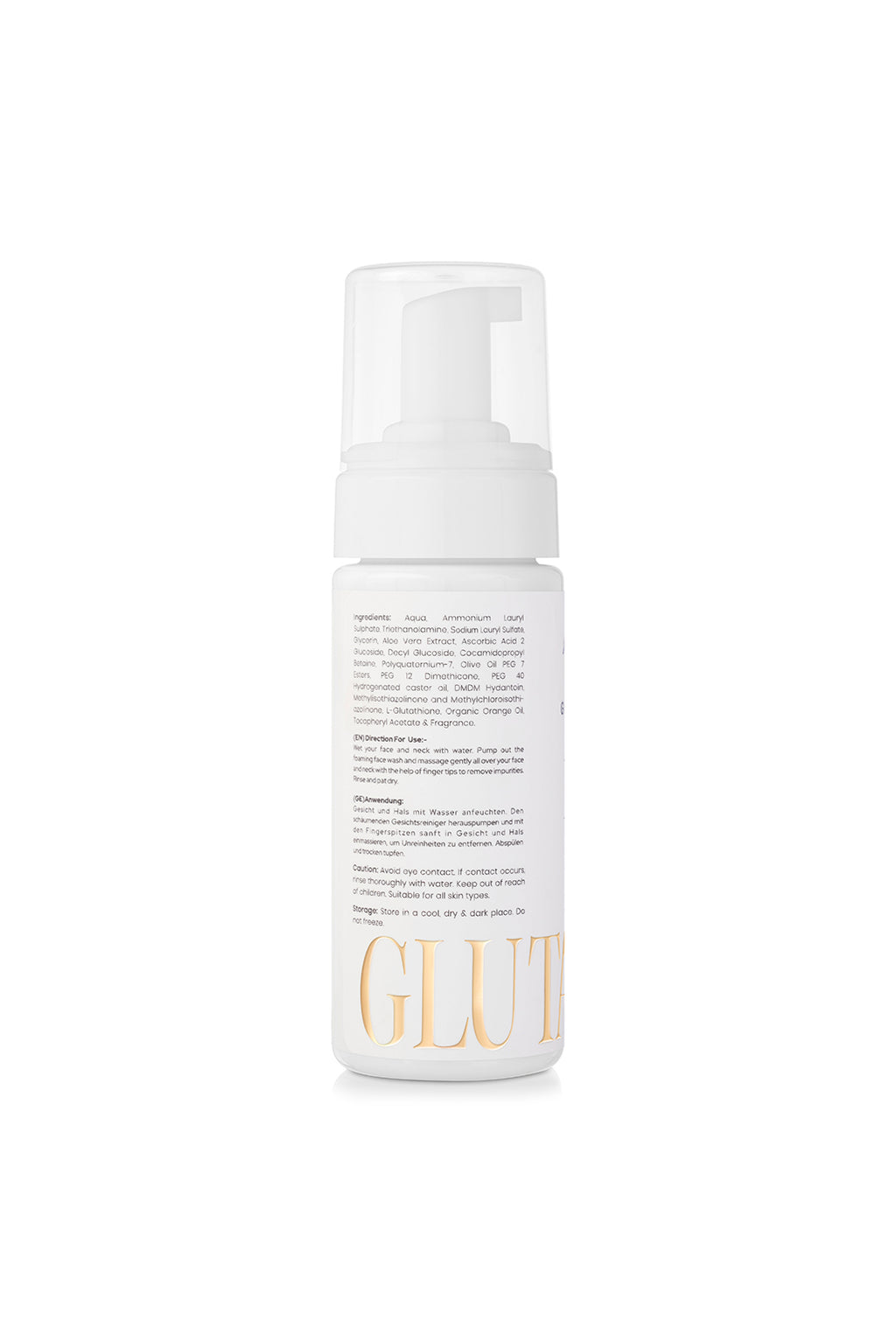 Glutathione Foaming Facewash With Vitamin C (2%) & Vitamin E (1%) For Clean, Fresh & Brighter-Looking Skin