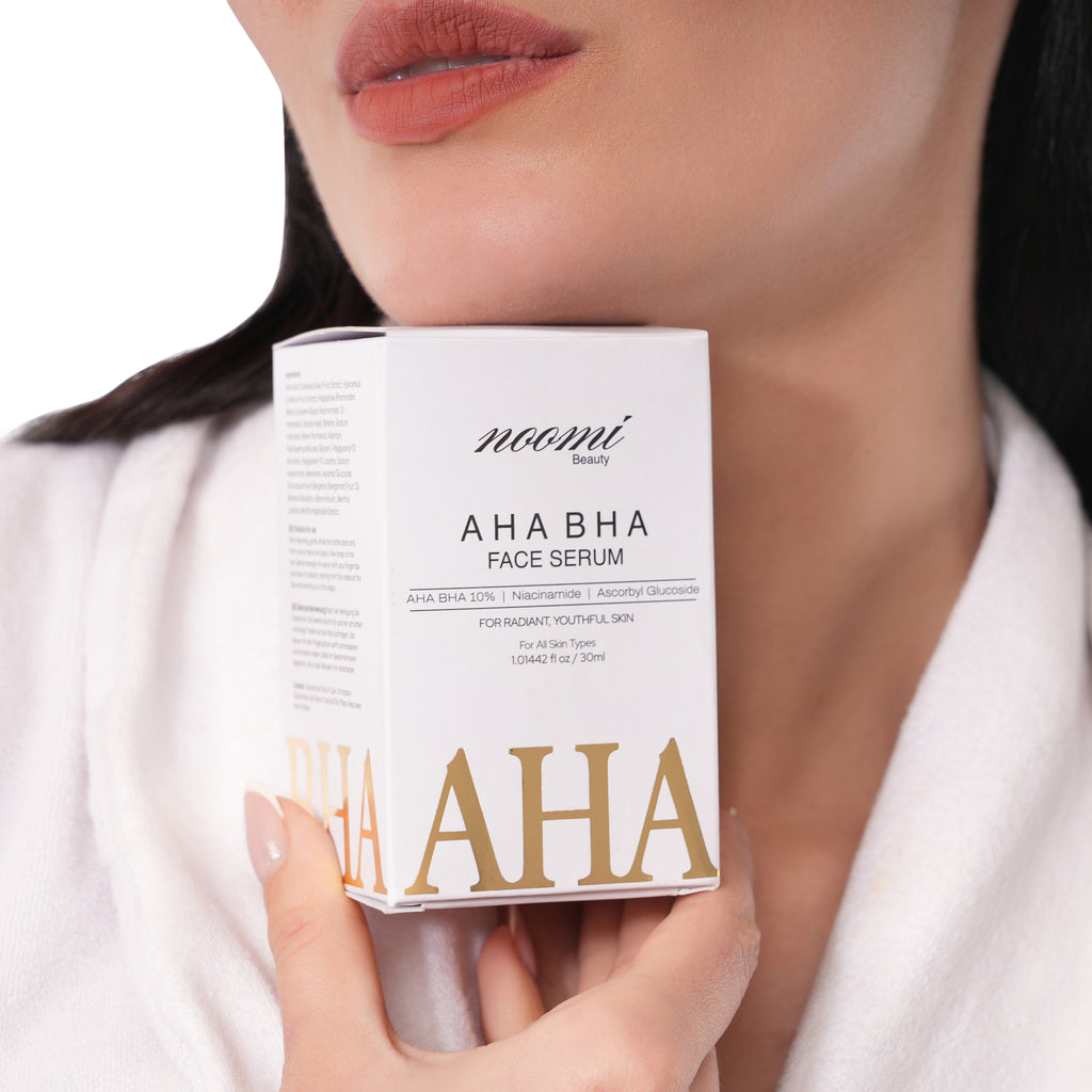 AHA BHA Face Serum (10%) With Niacinamide & Ascorbyl Glucoside