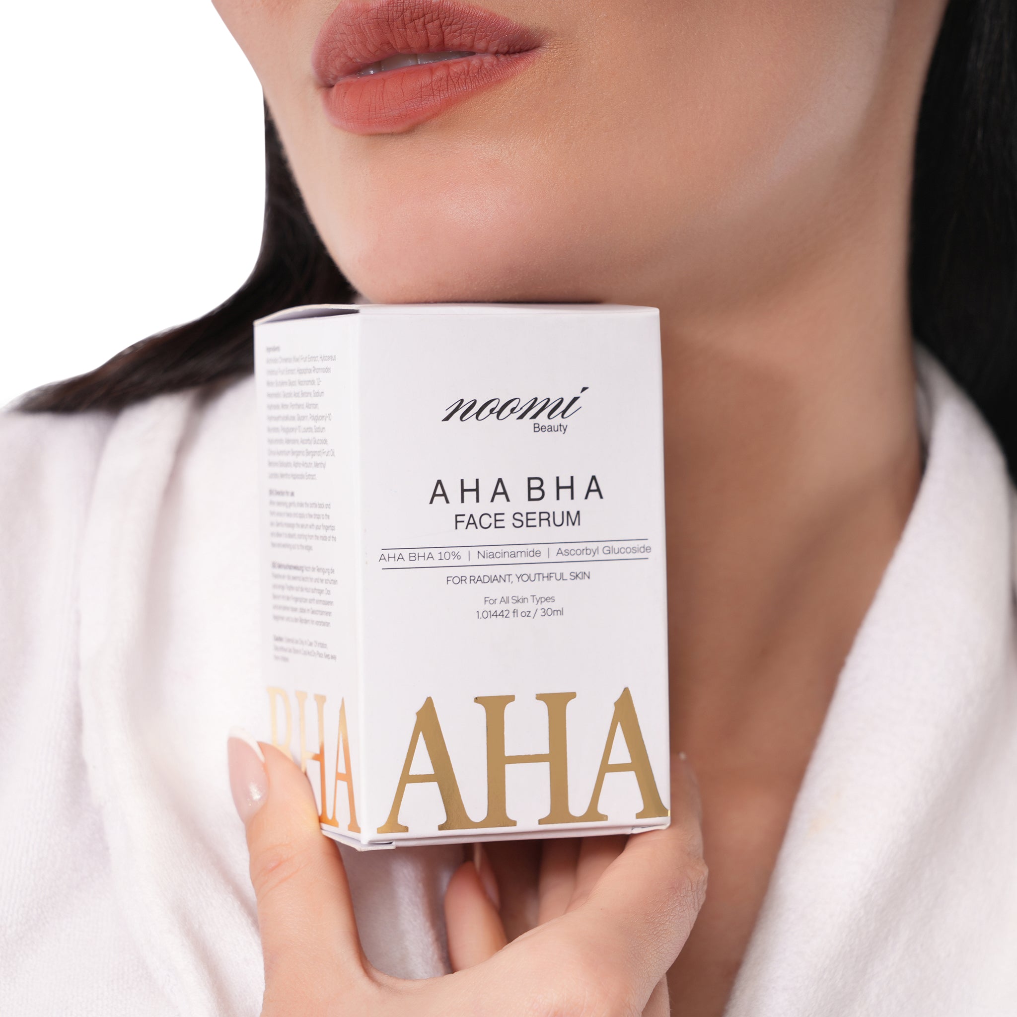 AHA BHA Face Serum (10%) With Niacinamide & Ascorbyl Glucoside