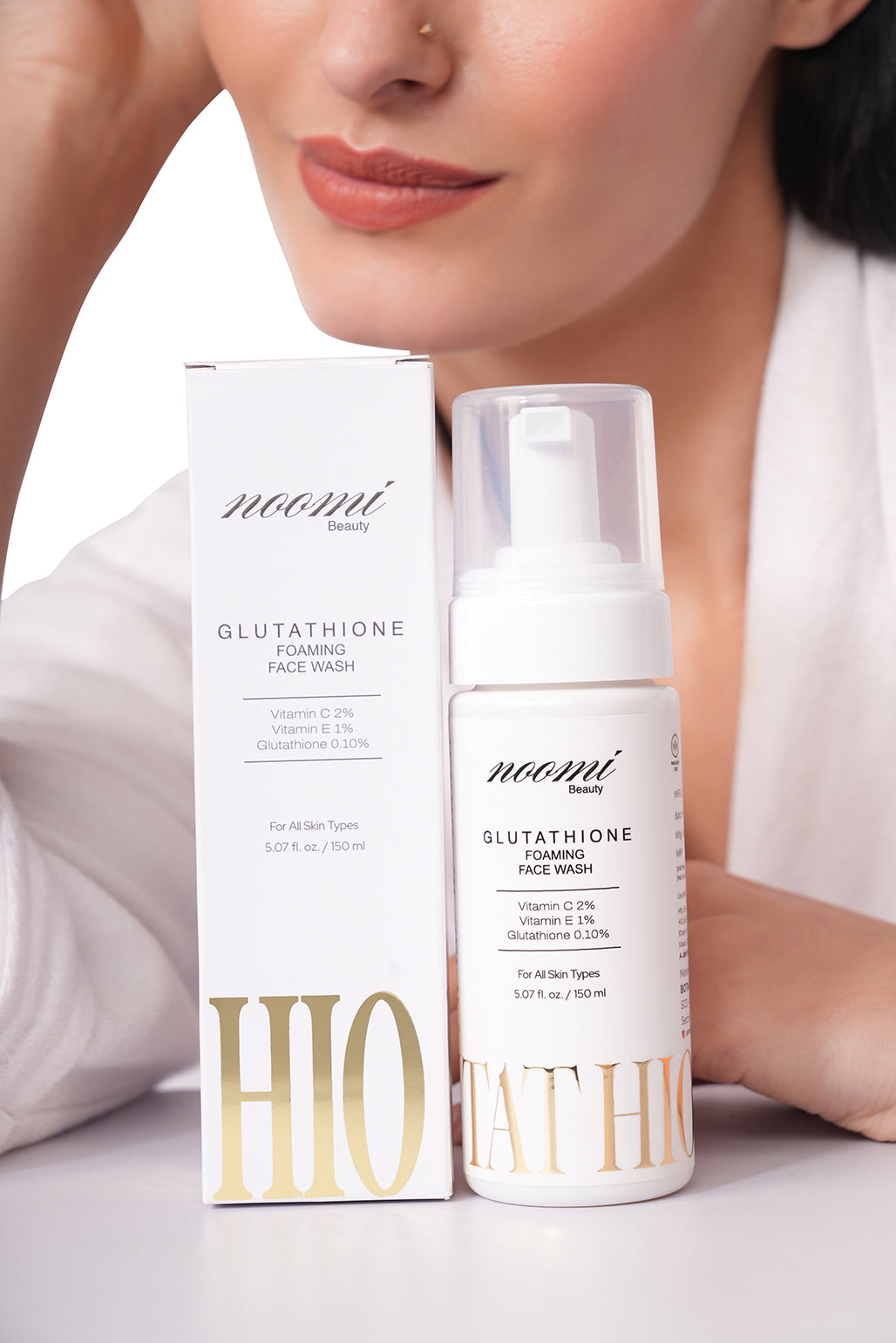 Glutathione Foaming Facewash With Vitamin C (2%) & Vitamin E (1%) For Clean, Fresh & Brighter-Looking Skin