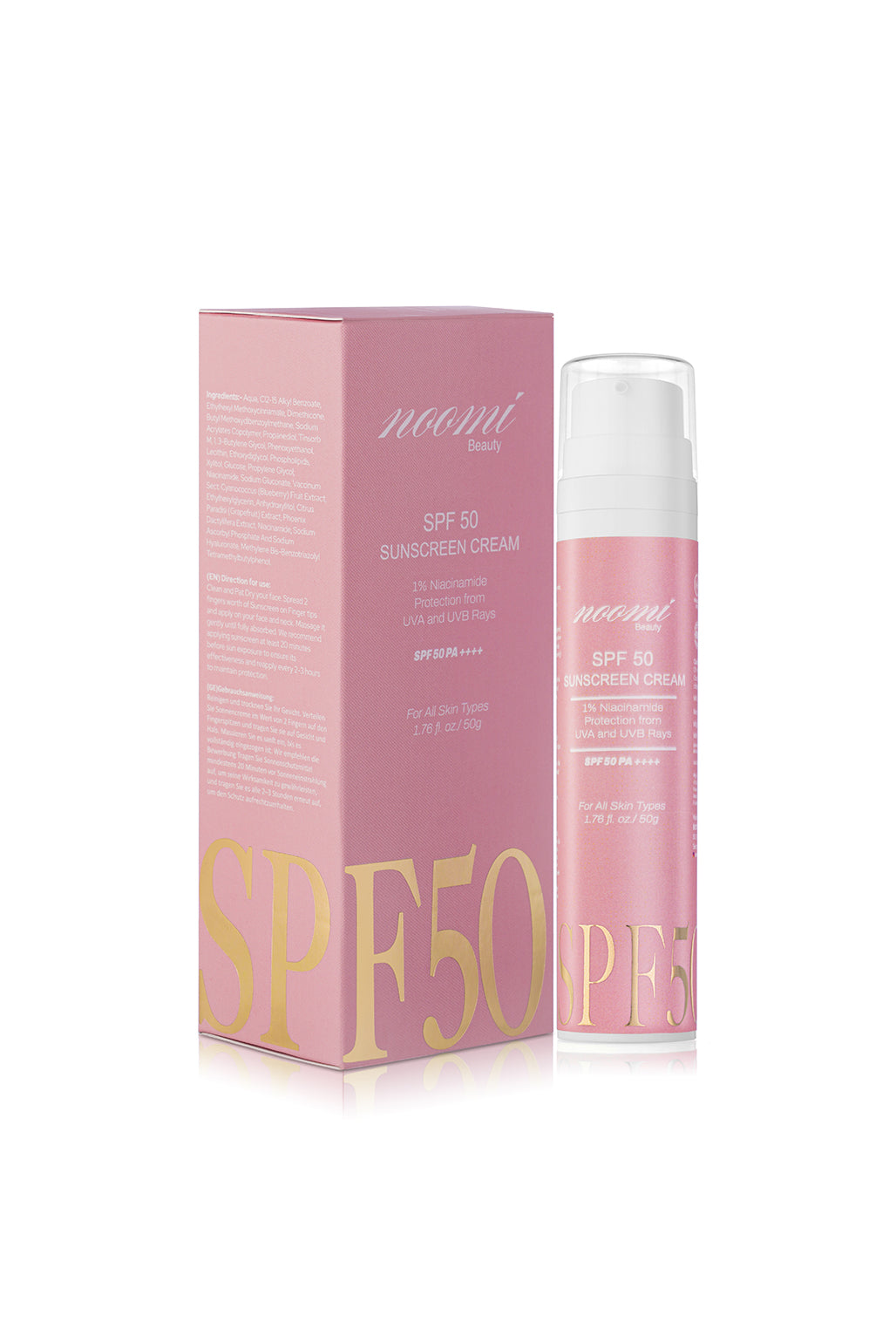 SPF 50 Sunscreen Cream  Broad-Spectrum UVA & UVB Protection With 1% Niacinamide SPF 50 PA++++ | For All Skin Types